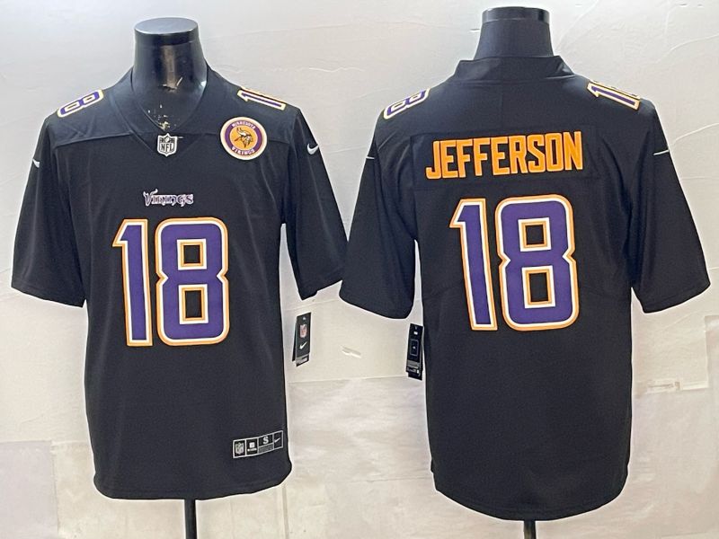 Men 2026 Minnesota Vikings #18 Jefferson Black Nike Limited NFL Jersey style 02->indianapolis colts->NFL Jersey